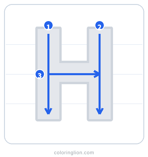 Trace Letter H