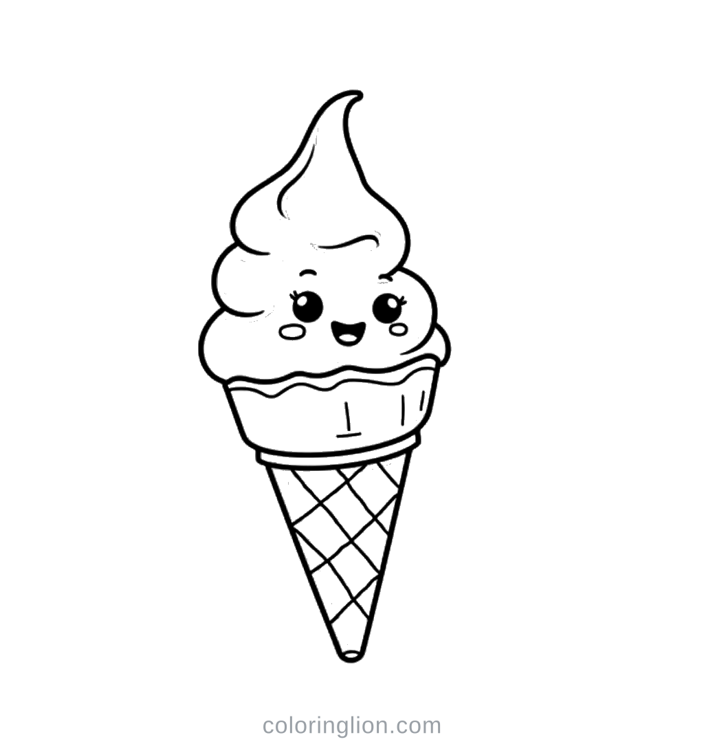 Ice Cream Coloring Page