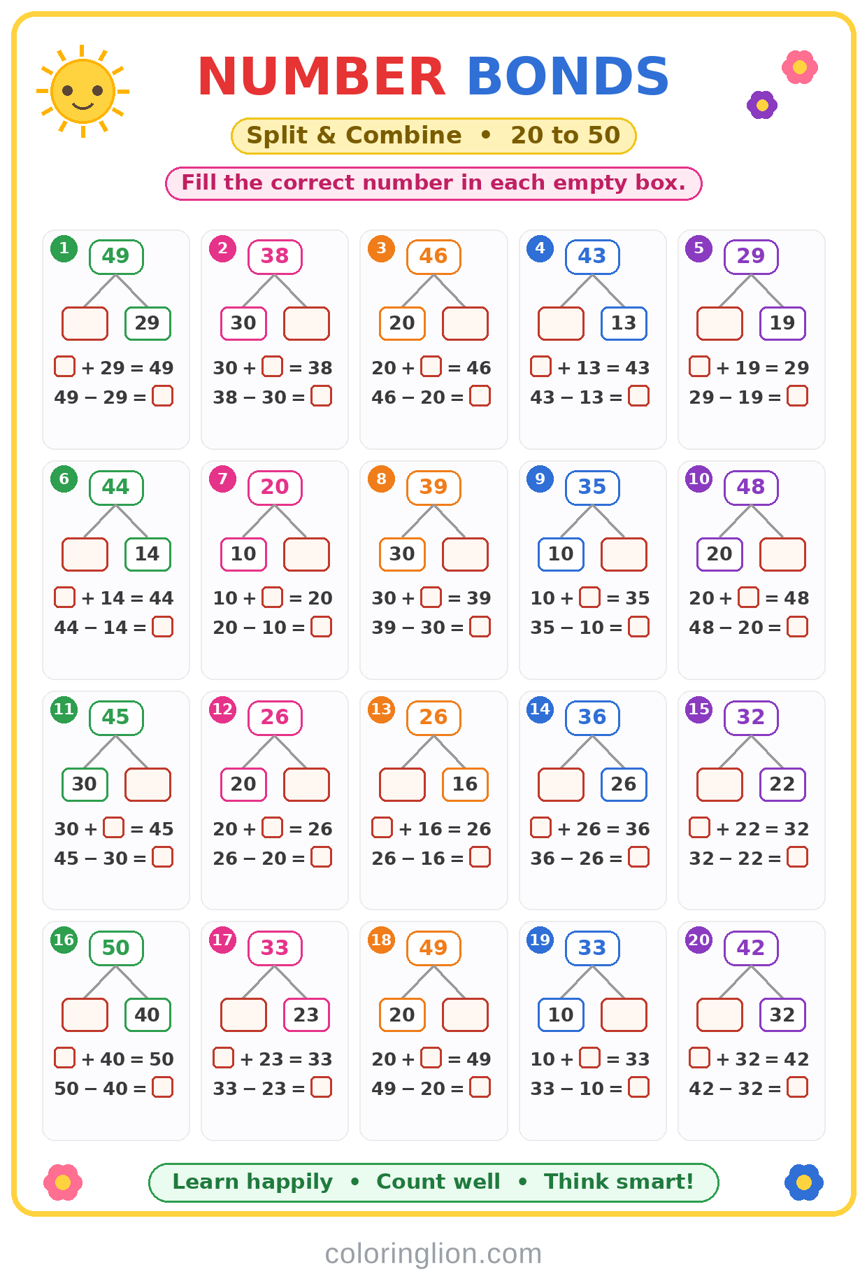 Number Bonds 06