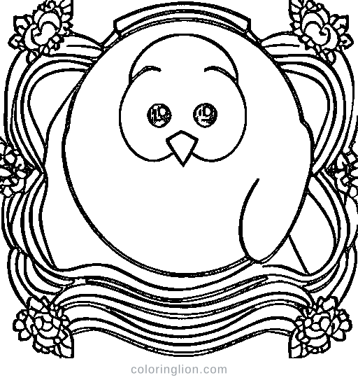 卵の殻の中のひよこのぬりえ