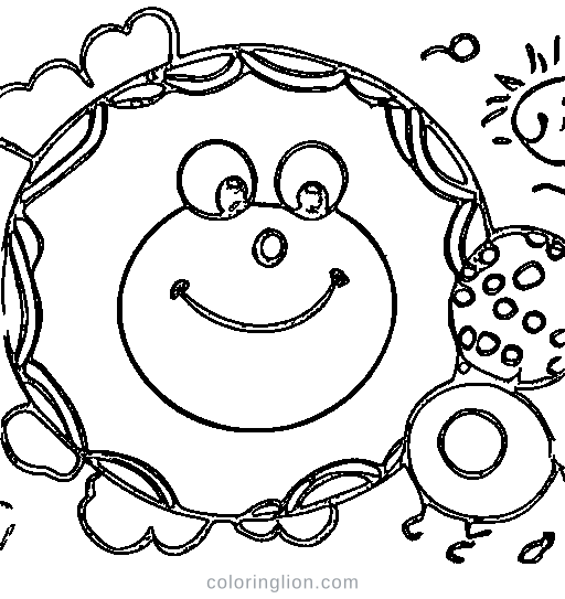 A row of planets Coloring Page