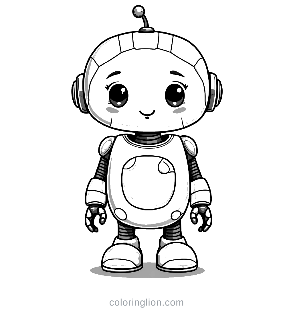 Robot Coloring Page