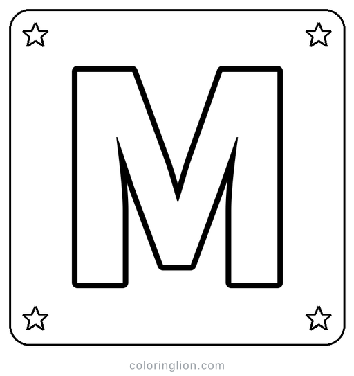 Letter M Coloring Page